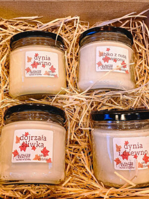 Zestaw prezentowy 4 świeczki sojowe