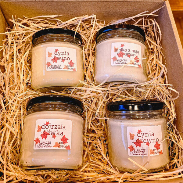 Zestaw prezentowy 4 świeczki sojowe